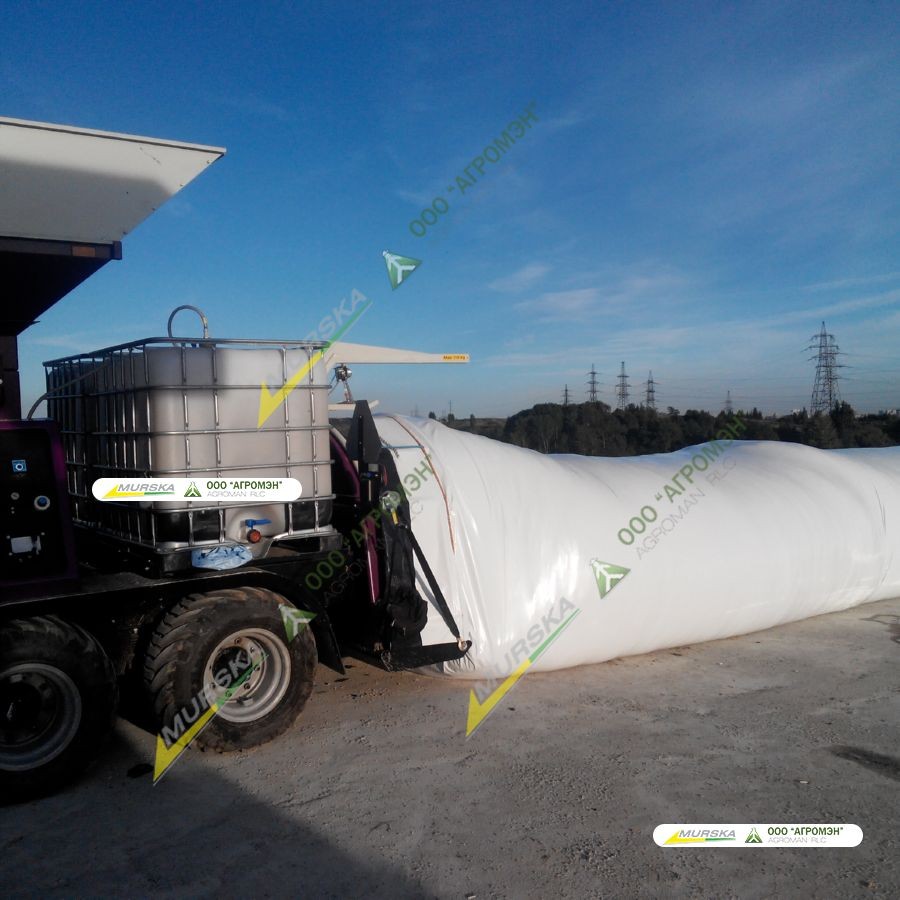 Упаковка зерна или кукурузы в рукава полиэтиленовые Murska