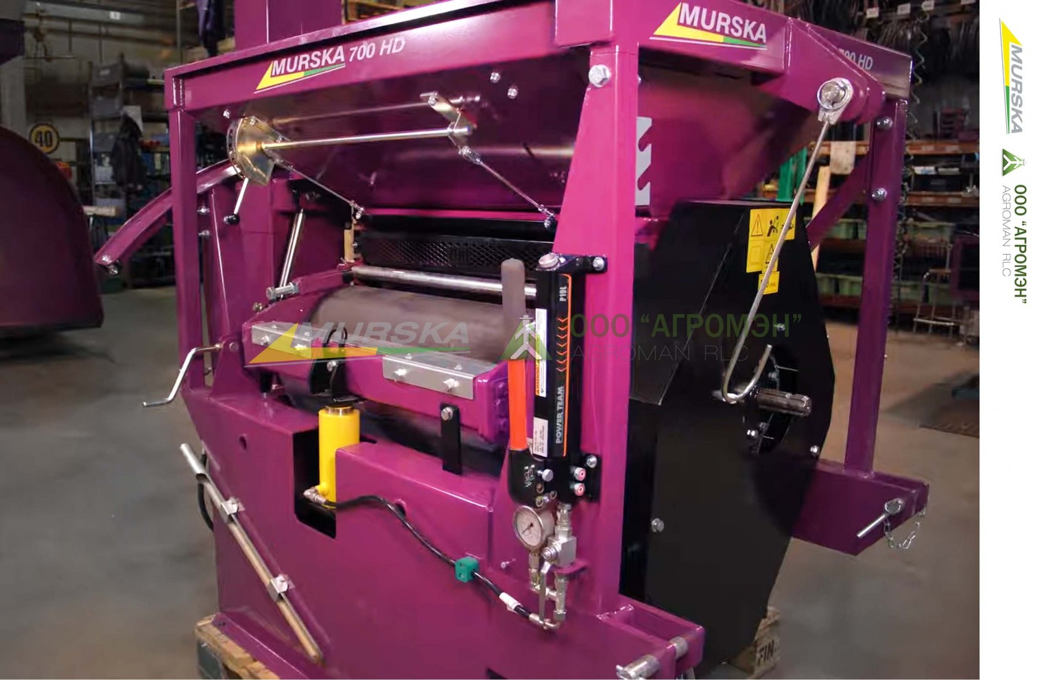 Плющилка зерна Murska 700 HD вальцовая мельница с элеватором для производства корма для животных