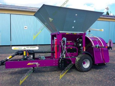Плющение и хранение зерна в рукавах Мурска. Мельница плющилка Murska W-Max 15 CB упаковочным выходом